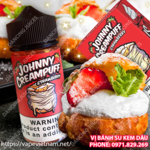Johnny Creampuff Strawberry 100ml - Tinh Dau Vape My Chinh Hang Phone: 0971.829.269