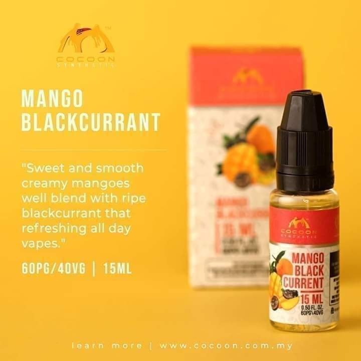 Saltnic Cocoon Mango Blackcurrant 15ml - Tinh Dau Vape Malay chinh hang