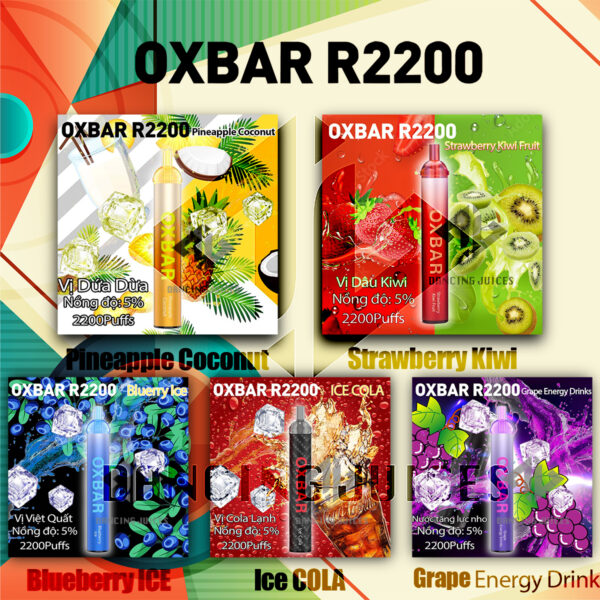 Oxbar R2200 2200 Puffs - pod 1 lan dung chinh hang