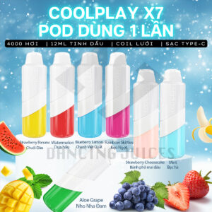 CoolPlay X7 4000Puffs - Pod 1 lan dung chinh hang