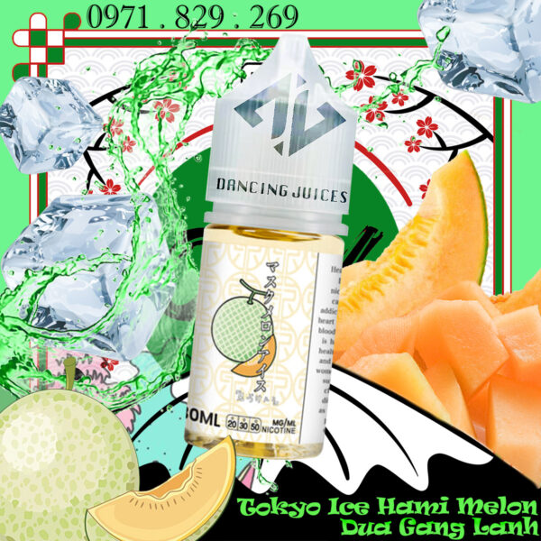 Saltnic Tokyo Iced Hami Melon 30ml - Tinh Dau Saltnic Chinh Hang