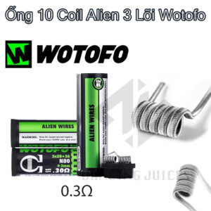 Ong 10 Coil Alien 3 Loi WOTOFO - Coil Vape Chinh Hang