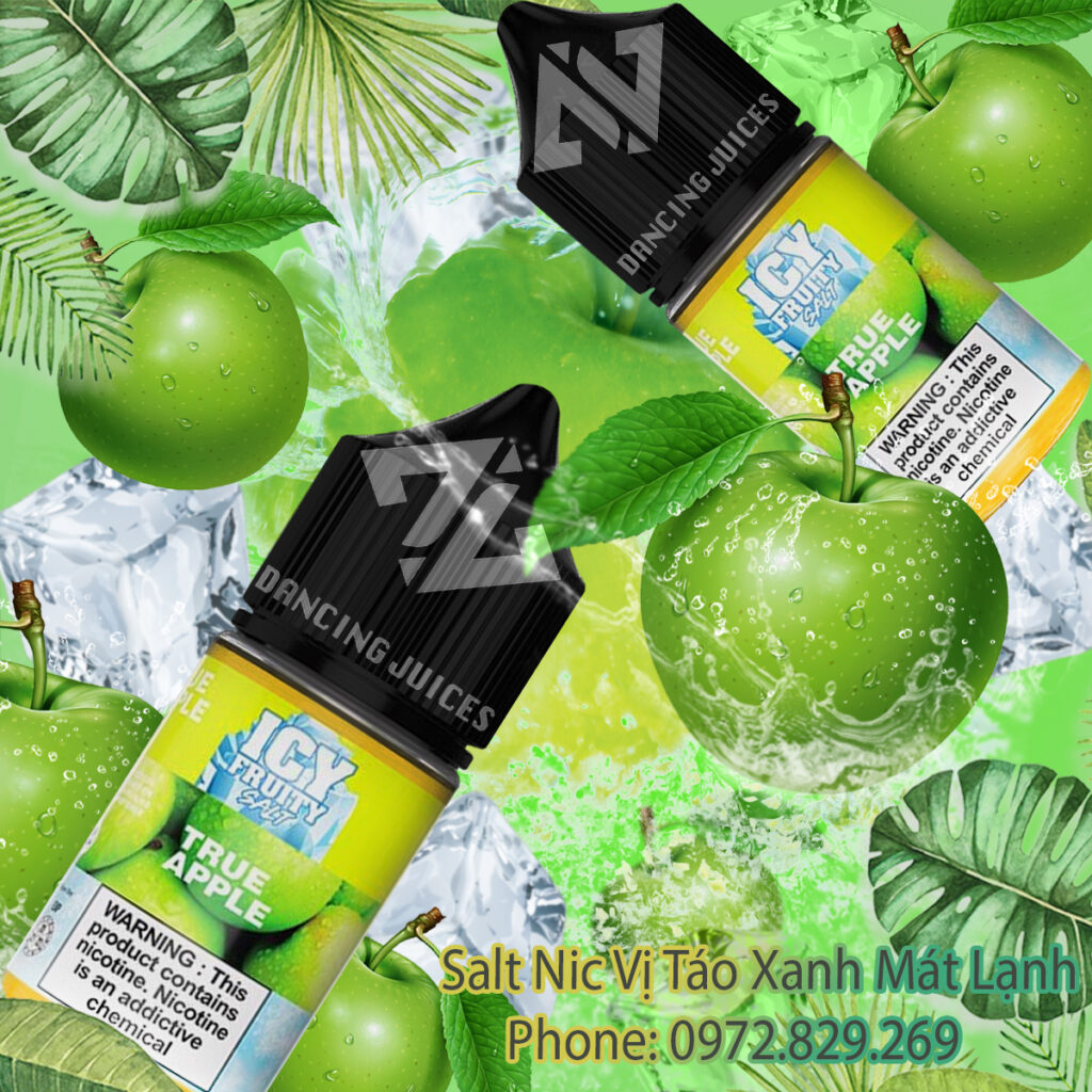 Saltnic Icy Fruity True Apple 30ml - Tinh Dau Saltnic Chinh Hang Phone: 0971.829.269