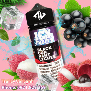 Icy Fruity Blackcurrant Lychee 100ml - Tinh Dau Vape My Chinh Hang Phone: 0971.829.269
