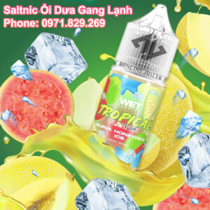 Saltnic WET Tropical Fusion Guava Honeydew Ice 30ml - Tinh Dau Saltnic My Chinh Hang Phone: 0971.829.269