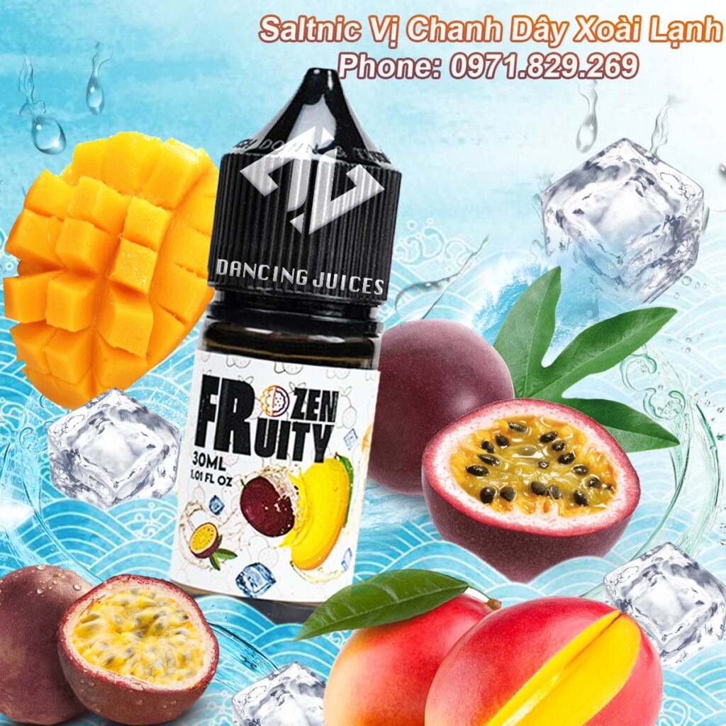 Saltnic Frozen Fruity Iced Mango Passtion Fruit 30ml Tinh Dau Saltnic My Chinh Hang Phone: 0971.829.269