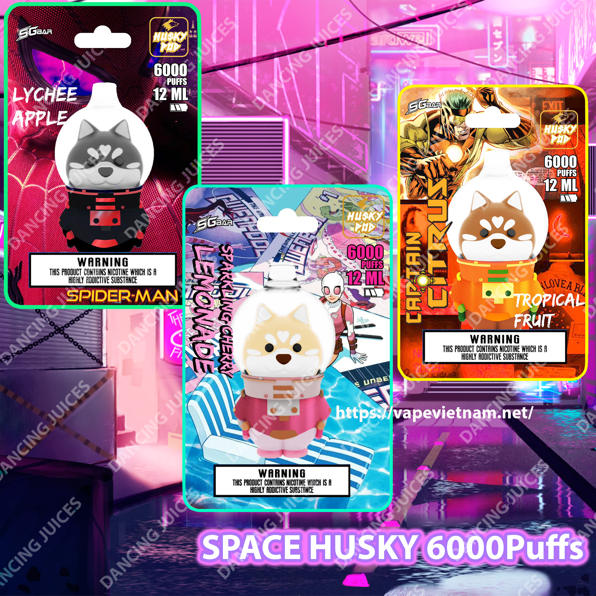 Husky Space 6000 Puffs - Pod 1 Lan Dung Phone: 0971.829.269