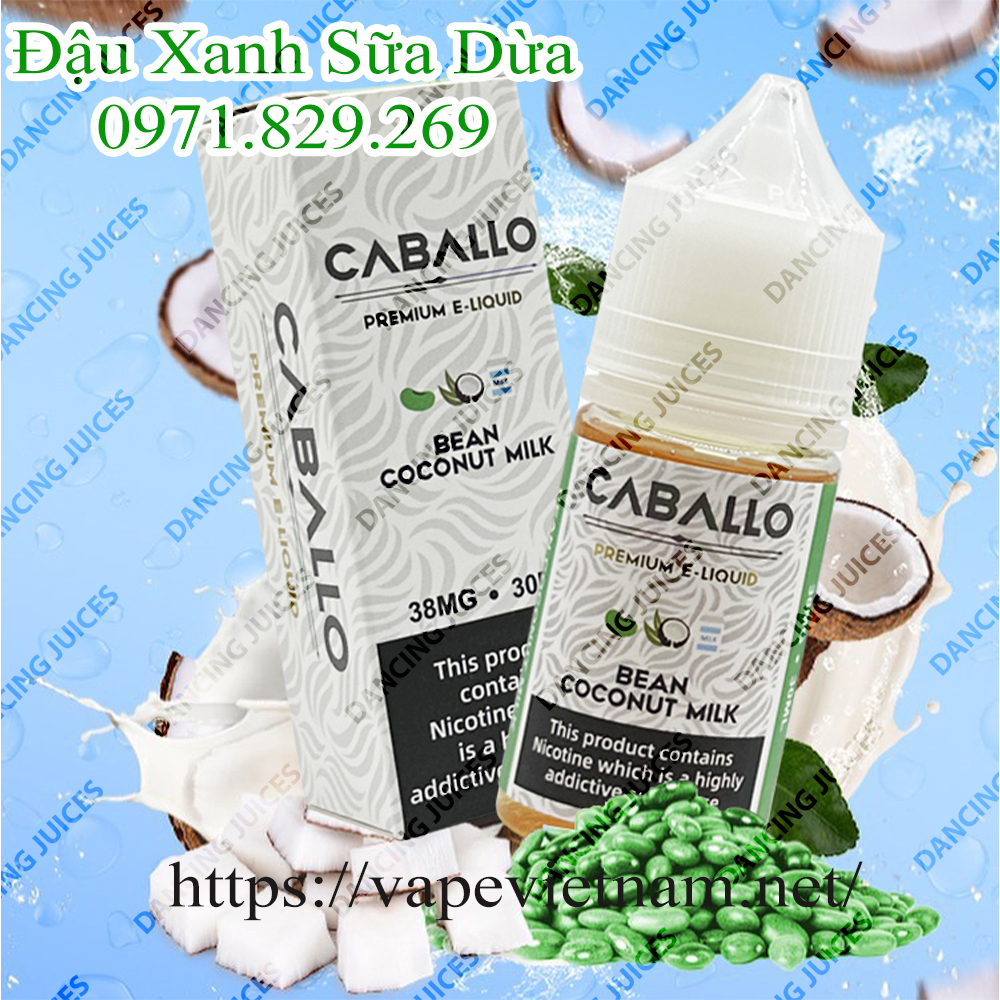 Saltnic Caballo Bean Coconut Milk 30ml - Tinh Dau Saltnic My Chinh Hang