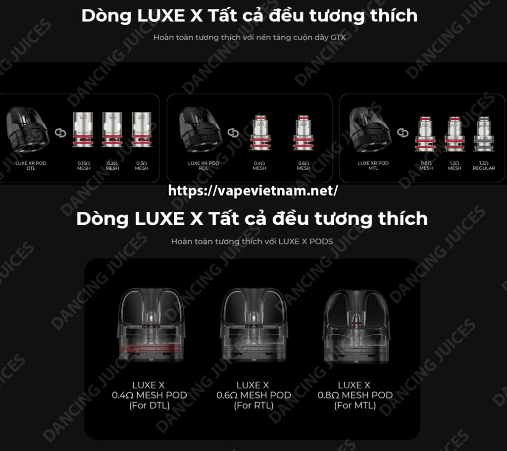 Vaporesso Luxe XR Max Pod Mod: Su Ket Hop Hoan Hao Giua Tham My Va Cong Nghe Phone: 0971.829.269
