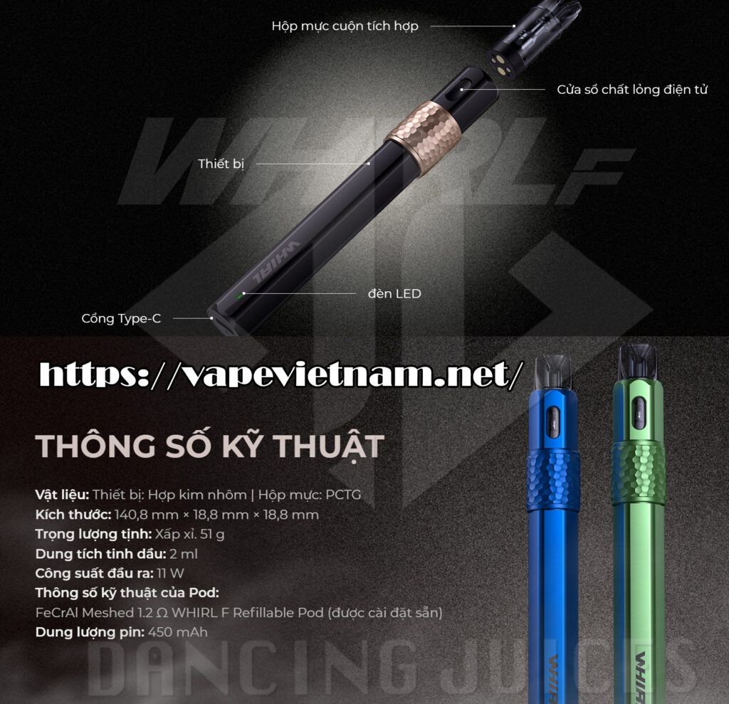 Uwell Whirl F Pod Kit - Chiec But Chi Trong The Gioi Vape Phone: 0971.829.269